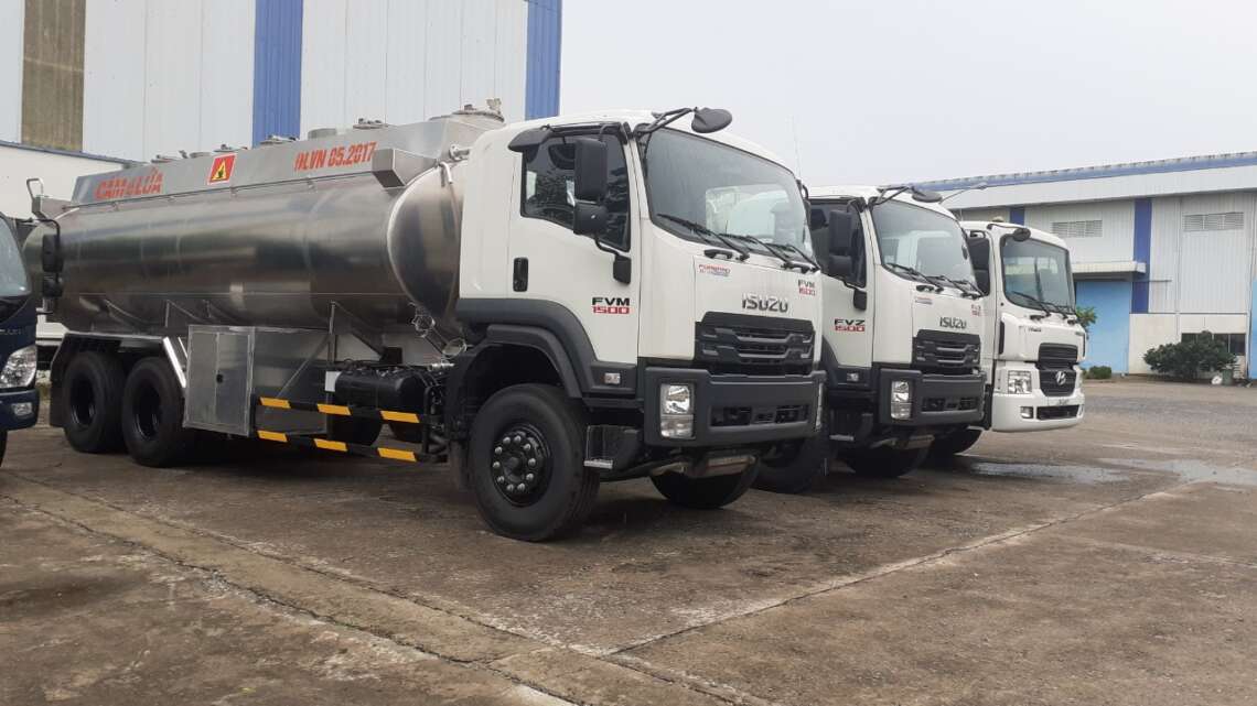 Xe bồn nhôm 20 khối Isuzu 2 cầu